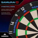 Tinta darts sisal -  Mission Samurai 4 - cu sarma ascutita neagra