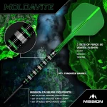 Set sageti darts steel Mission Moldavite 21g, 95% wolfram