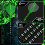 Set sageti darts steel Mission Moldavite 23g, 95% wolfram