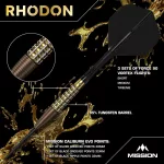 Set sageti darts steel Mission Rhodon 21g, 95% wolfram