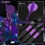 Set sageti darts steel Mission Vector 22g, 95% wolfram