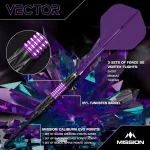 Set sageti darts steel Mission Vector 24g, 95% wolfram