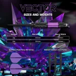 Set sageti darts steel Mission Vector 24g, 95% wolfram