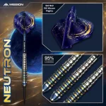 Set sageti darts steel Mission Neutron 34g, 95% wolfram
