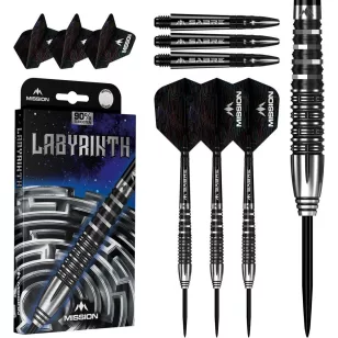 Set sageti darts steel Mission Labyrinth 22g, 90% wolfram