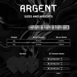 Set sageti darts steel mission Argent 24g, 90% wolfram