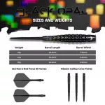 Set darts steel Mission Black Opal 24g, 95% wolfram