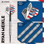 Set sageti darts steel Mission Ryan Meikle 21g, 90% wolfram