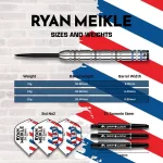 Set sageti darts steel mission Ryan Meikle 23g, 90% wolfram
