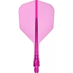 Fluturas si tija darts Mission Force 90 Vortex roz neon, No6 si tija scurta
