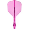   Fluturas si tija darts Mission Force 90 Vortex roz neon, No6 si tija scurta
