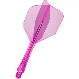   Fluturas si tija darts Mission Force 90 Vortex roz neon, No6 si tija medie