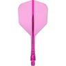   Fluturas si tija darts Mission Force 90 Vortex roz neon, No6 si tija medie