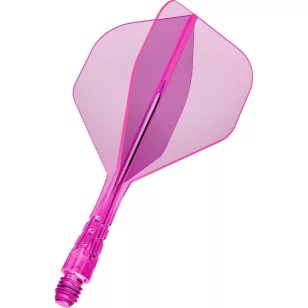   Fluturas darts si tija Mission 90 Vortex roz neon, No2 si tija scurta