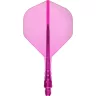   Fluturas darts si tija Mission 90 Vortex roz neon, No2 si tija scurta
