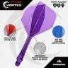   Fluturas darts si tija Mission 90 Vortex roz neon, No2 si tija scurta