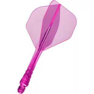   Fluturas si tija darts Mission Force 90 Vortex roz neon, No2 si tija medie