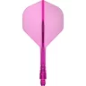   Fluturas si tija darts Mission Force 90 Vortex roz neon, No2 si tija medie