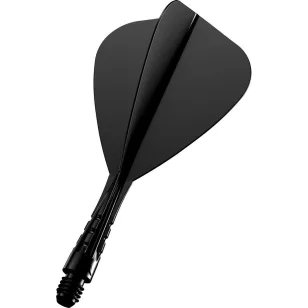   Fluturas darts Mission Force 90 Vortex negru, fluturas Kite si tija scurta