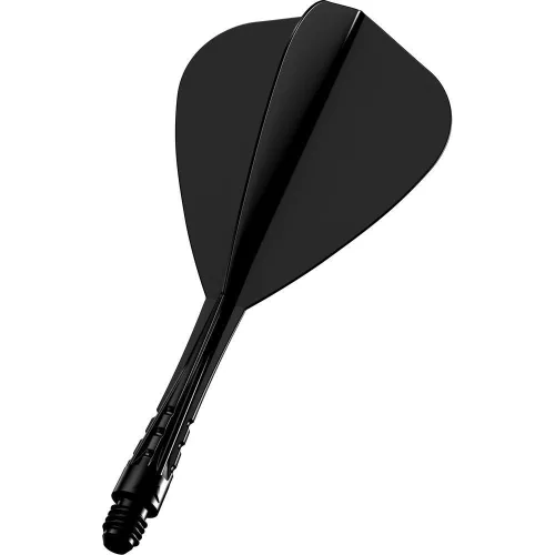 Fluturas si tija darts Mission Force 90 Vortex negru, fluturas Kite si tija medie