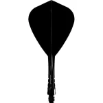 Fluturas si tija darts Mission Force 90 Vortex negru, fluturas Kite si tija medie