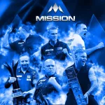 Fluturas si tija darts Mission Force 90 Vortex negru, fluturas Kite si tija medie