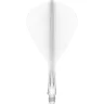   Fluturas si tija darts Mission Force 90 Vortex alb, fluturas Kite si tija scurta