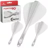  Fluturas si tija darts Mission Force 90 Vortex alb, fluturas Kite si tija lunga