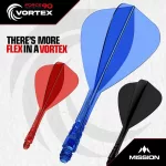 Fluturas si tija darts Mission Force 90 Vortex alb, fluturas Kite si tija lunga