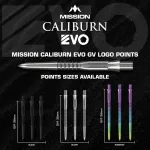 Varf darts Mission Caliburn EVO GV1-Logo 26mm negru