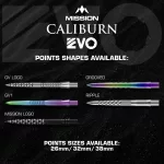 Varf darts Mission Caliburn EVO GV-Logo 32mm negru