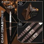 Set sageti darts Mission Cam Crabtree V2 22g, 95% wolfram