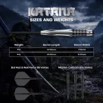 Set sageti darts Mission Katana 22g, 95% wolfram