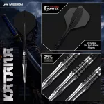Set sageti darts Mission Katana 22g, 95% wolfram
