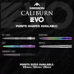 Varf darts Mission Caliburn EVO 38mm negru