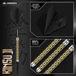 Set sageti darts steel Mission Kinsuji 22g, 95% wolfram