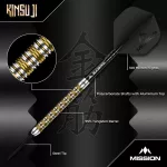 Set sageti darts steel Mission Kinsuji 26g, 95% wolfram