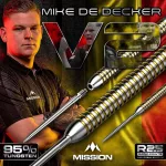 Set sageti darts steel Mission R2.5 Rapid Points Mike De Decker, 22g 95% wolfram