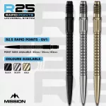 Varf darts Mission R2.5 Rapid Points - GV1 negru, 30mm