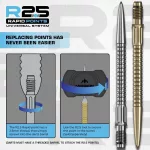 Varf darts Mission R2.5 Rapid Points - GV1 negru, 30mm