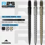 Varf darts Mission R2.5 Rapid Points - RVX argintiu, 40mm