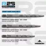Varf darts Mission R2.5 Rapid Points - SGV negru, 35mm