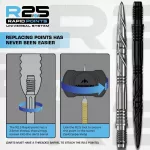 Varf darts Mission R2.5 Rapid Points - SGV negru, 35mm