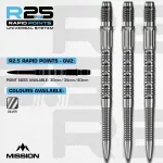 Varf darts Mission R2,5 rapid Points - GV2 argintiu, 30mm