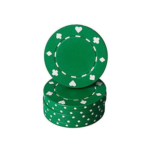 Jeton poker cu SimboluriCărţiPoker , verde 11,5g