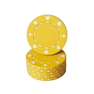 Jeton poker cu SimboluriCărţiPoker , galben 11,5g