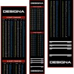   Covor darts Designa inscriptionat cu inchideri 290×60cm - rosu 