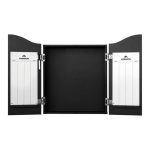 Pachet darts complet, tinta Mission din sisal, sarma rotunjita, cabinet negru, 2 seturi de sageti