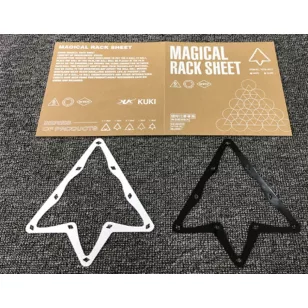   Magical Rack Sheet, sablon biliard tip sageata pentru joc 9-ball si 10-ball, set 6 bucati