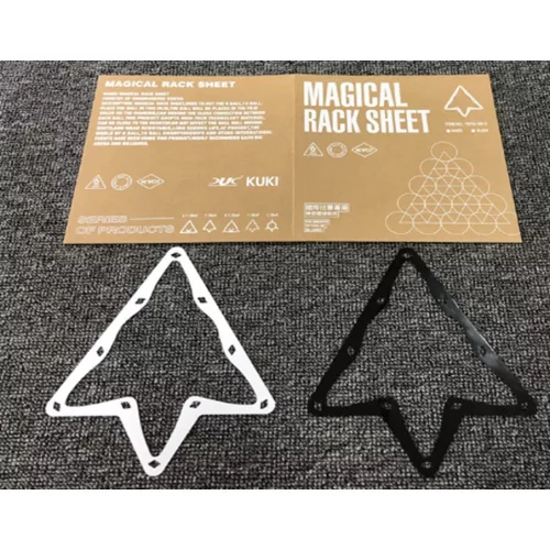 Magical Rack Sheet, sablon biliard tip sageata pentru joc 9-ball si 10-ball, set 6 bucati